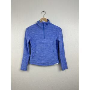 Girls 1/4 Zip Base Layer S Obermeyer Clara Heather Purple Kangaroo Pocket NWT